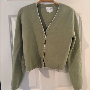 Willow & Root Sage Green Button-Up Cardigan